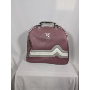 RARE VTG Brunswick Bowling Bag PINK Single Ball Rack & Shoe Storage